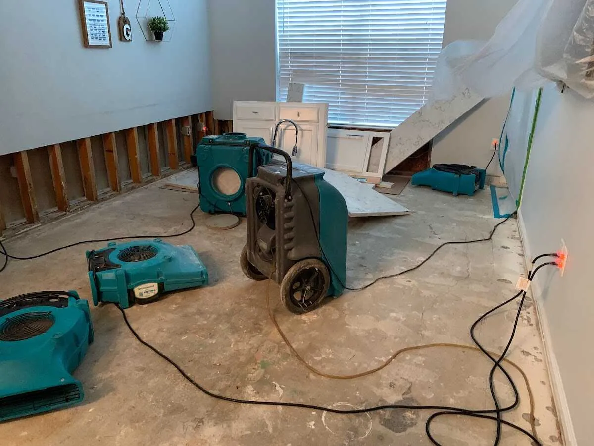 Dehumidifier in flood-cut room for Water Extraction & Removal in Lake Villa
